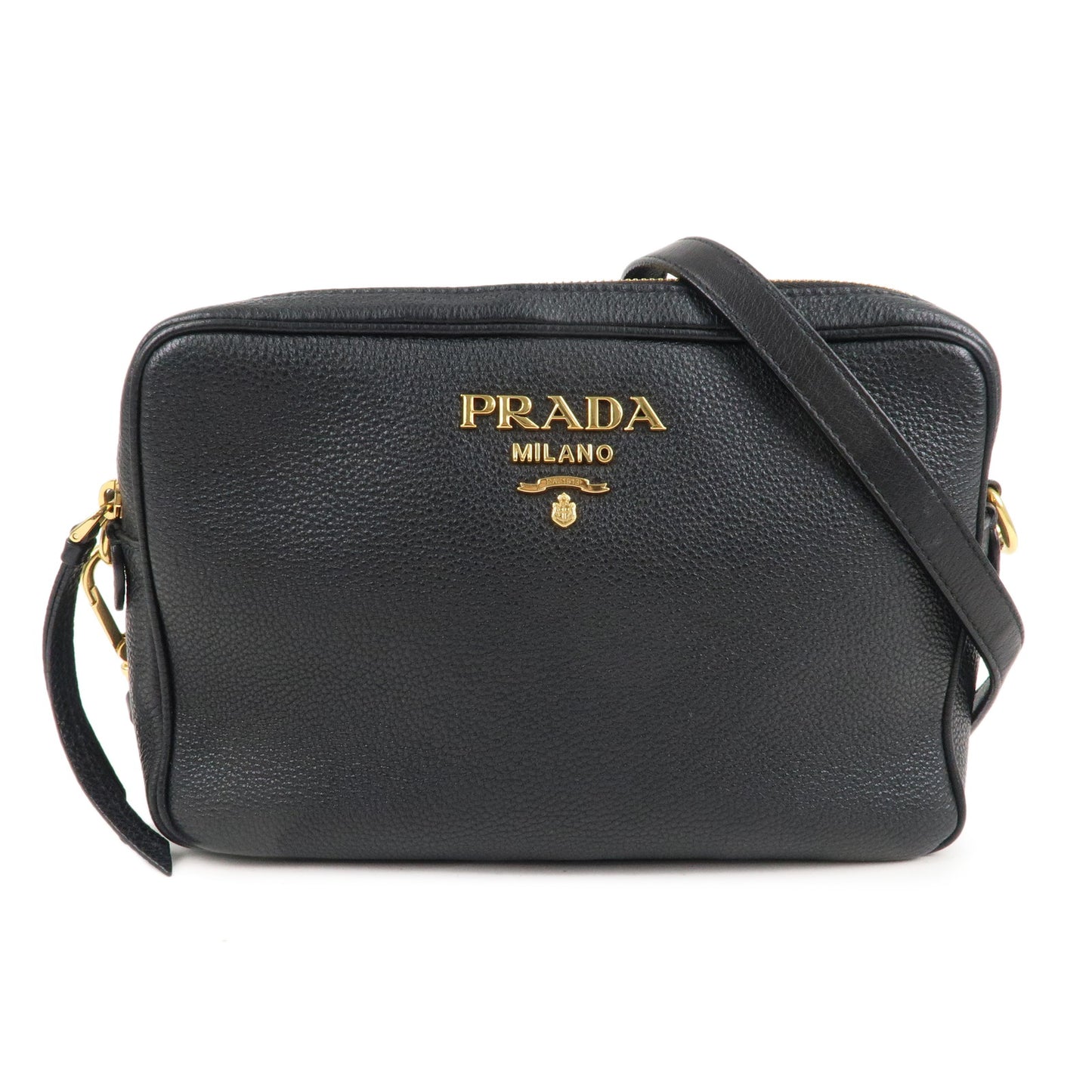PRADA-Logo-Leather-Shoulder-Bag-Crossbody-Bag-Black-1BH079