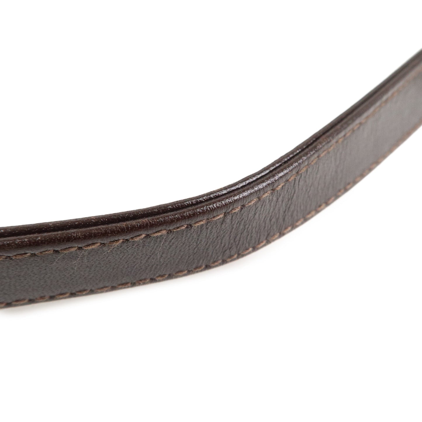 FENDI Zucca Canvas Leather Shoulder Bag Brown Black 0916321001