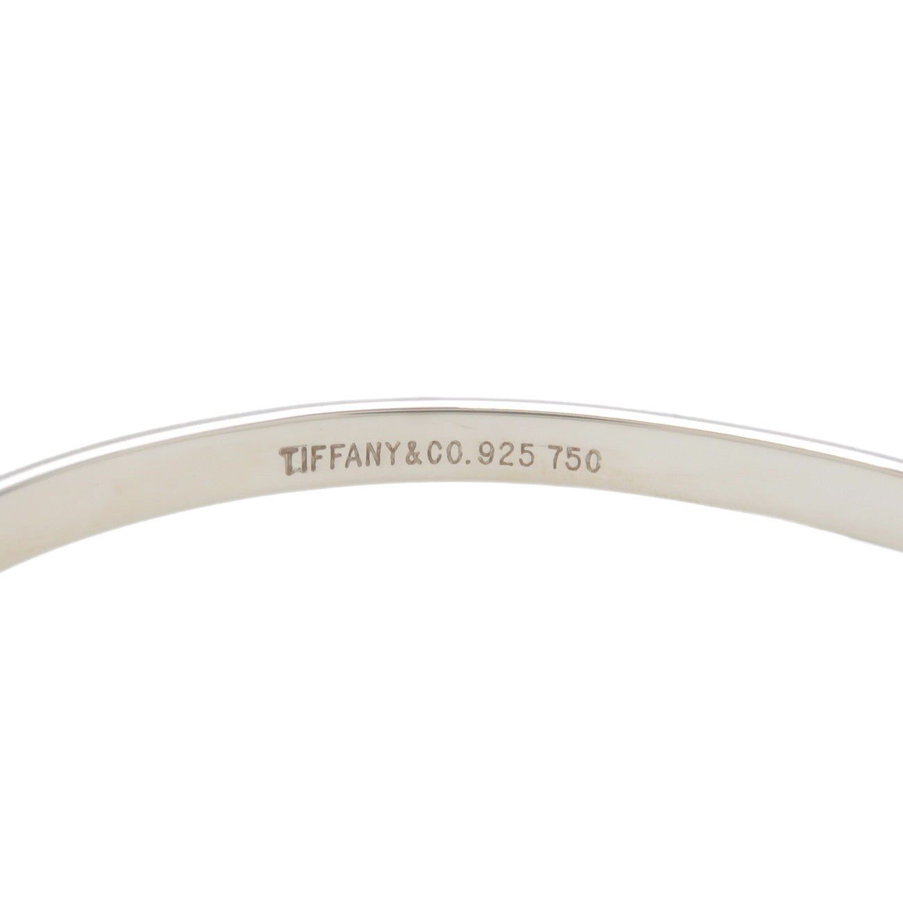 Tiffany&Co. Hook and Eye Bangle SV925 Silver 750 Yellow Gold