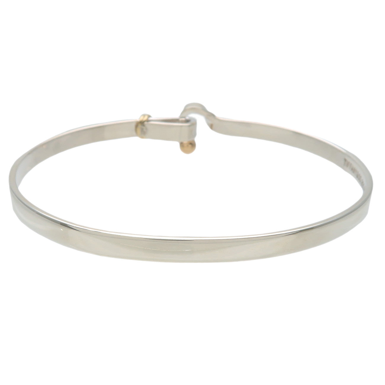 Tiffany&Co. Hook and Eye Bangle SV925 Silver 750 Yellow Gold