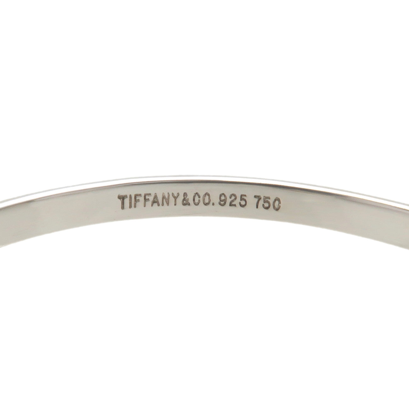 Tiffany&Co. Hook and Eye Bangle SV925 Silver 750 Yellow Gold