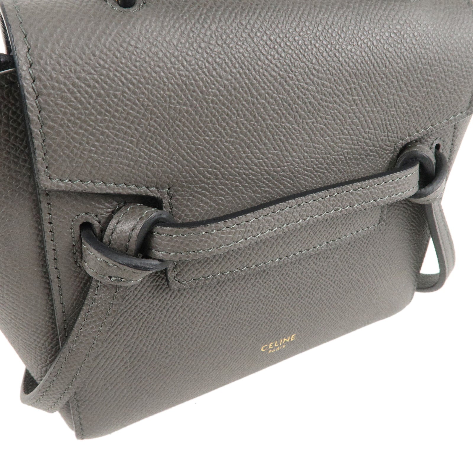Celine Belt Pico Leather Cross Body Bag in Black