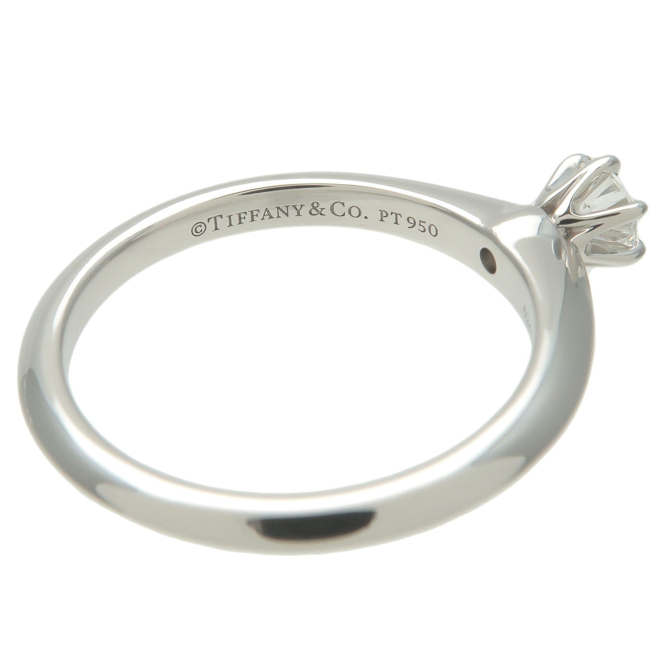 Tiffany&Co. Solitaire Diamond Ring 0.19ct Platinum US5 EU49