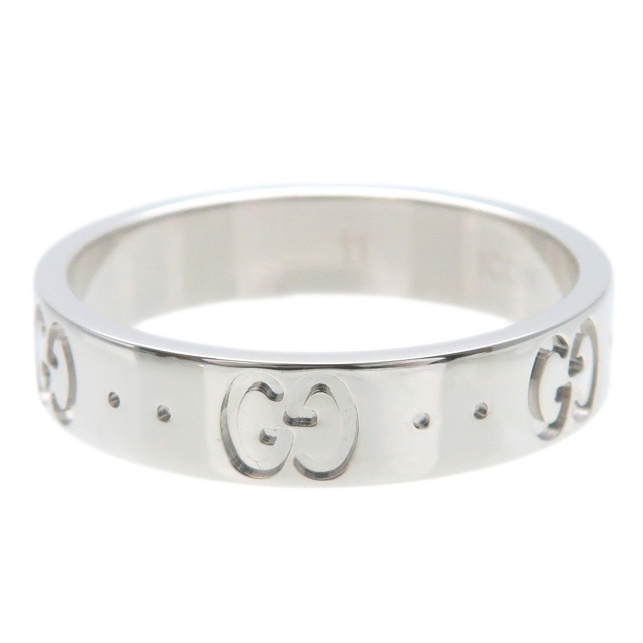 GUCCI-Icon-Ring-K18WG-750WG-White-Gold-#11-US5.5-EU51 – dct