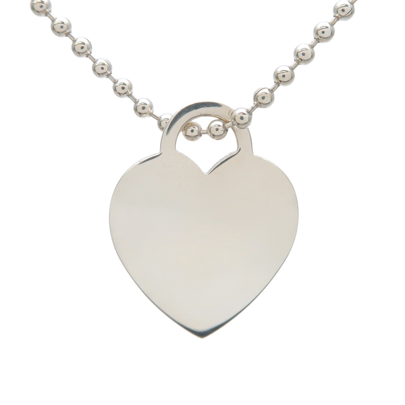 Tiffany & Co. Heart Tag Choker Necklace - Sterling Silver Chain, Necklaces  - TIF274075 | The RealReal