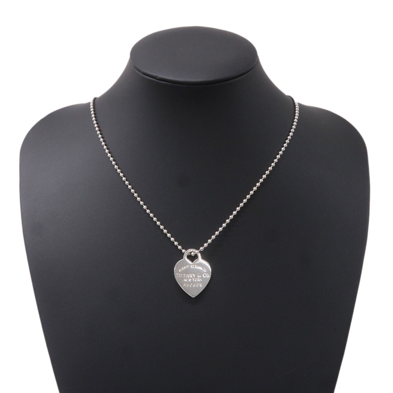At Auction: Tiffany & Co Return to Tiffany Sterling Heart Tag Pendant  Necklace