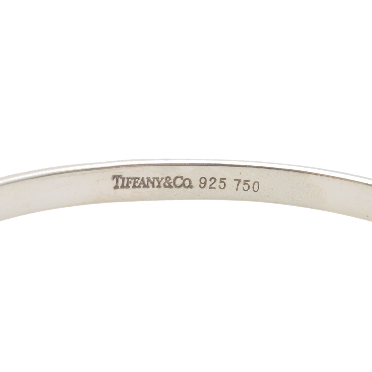 Tiffany&Co. Hook and Eye Bangle SV925 Silver 750 Yellow Gold