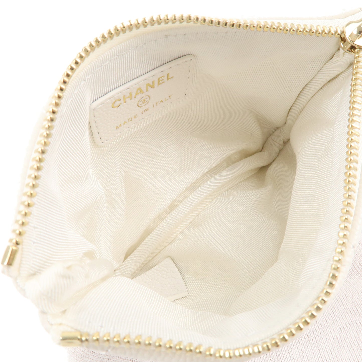 Chanel White Cosmetic Pouch