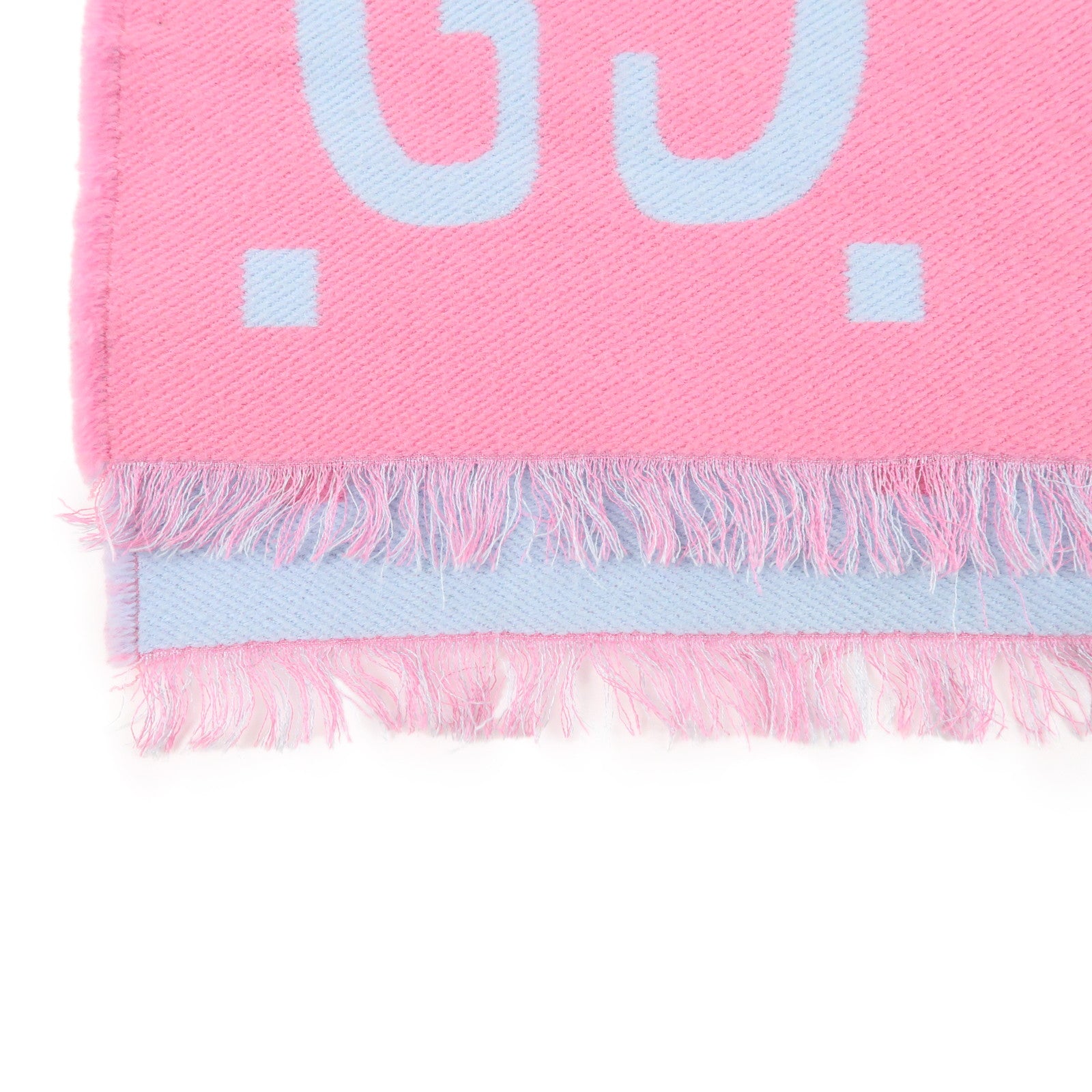 GUCCI-GG-Monogram-Jacquard-Wool-91%-Silk-9%-Scarf-Pink-Blue-505395