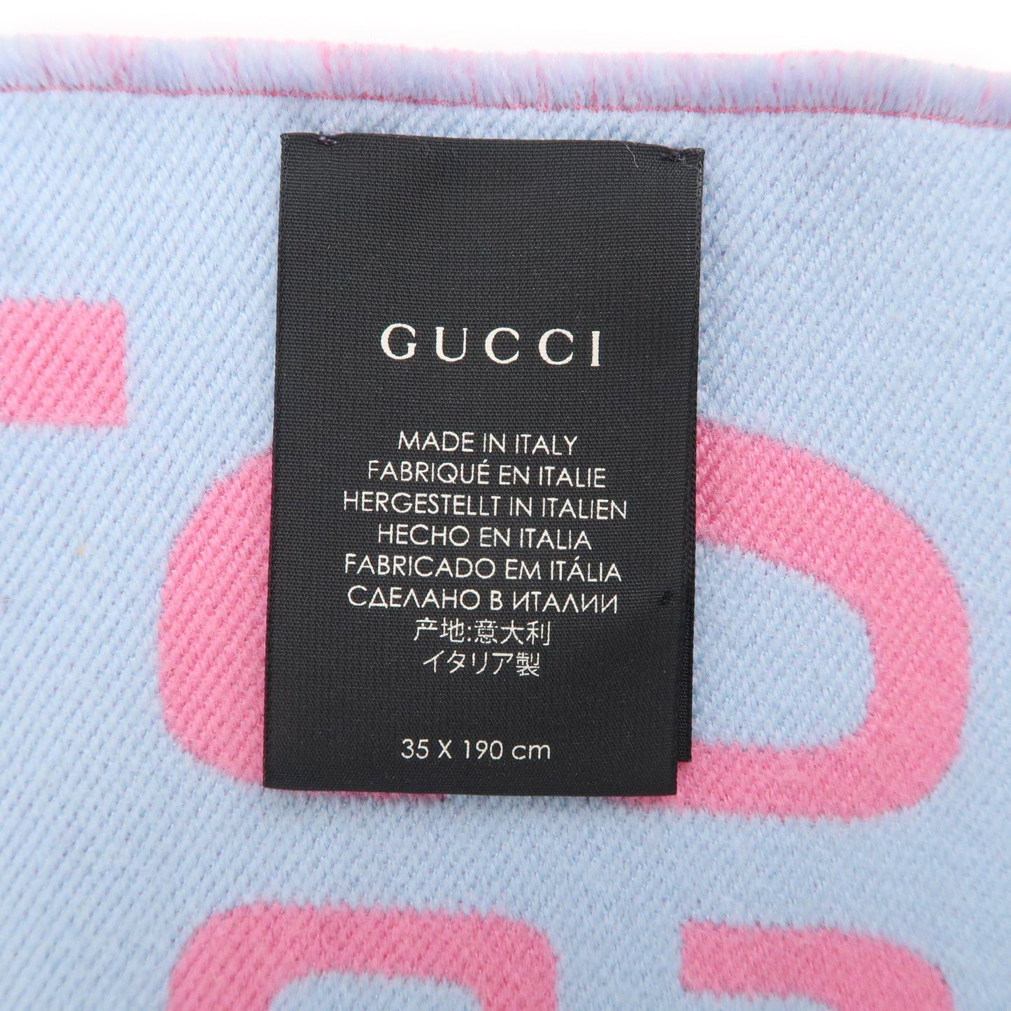 GUCCI-GG-Monogram-Jacquard-Wool-91%-Silk-9%-Scarf-Pink-Blue-505395