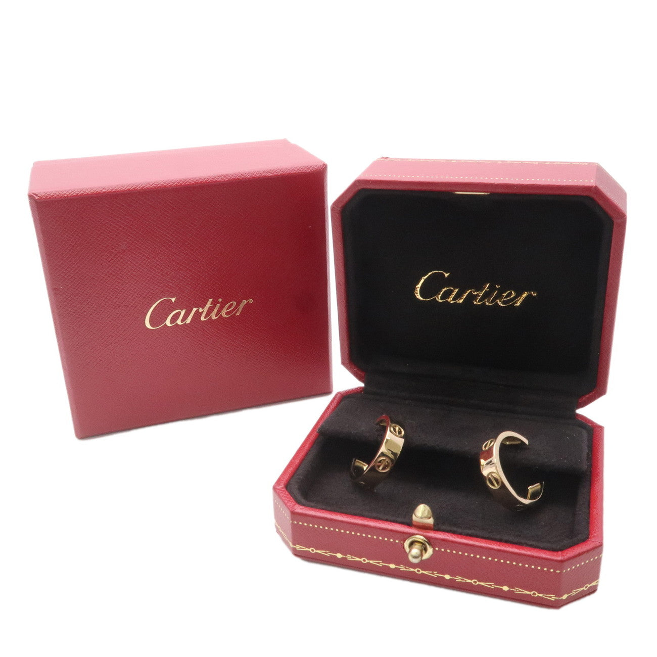 Cartier Love Earrings K18YG 750YG Yellow Gold