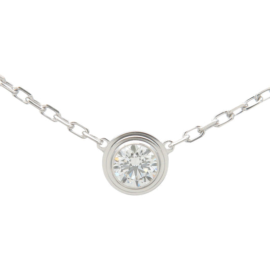 Cartier-Diamant-Leger-LM-1P-Diamond-Necklace-0.19ct-K18-750WG