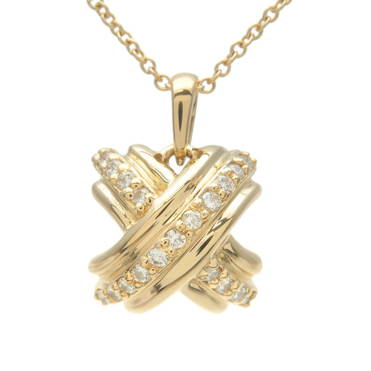 Tiffany&Co.-Signature-Diamond-Necklace-K18YG-750YG-Yellow-Gold