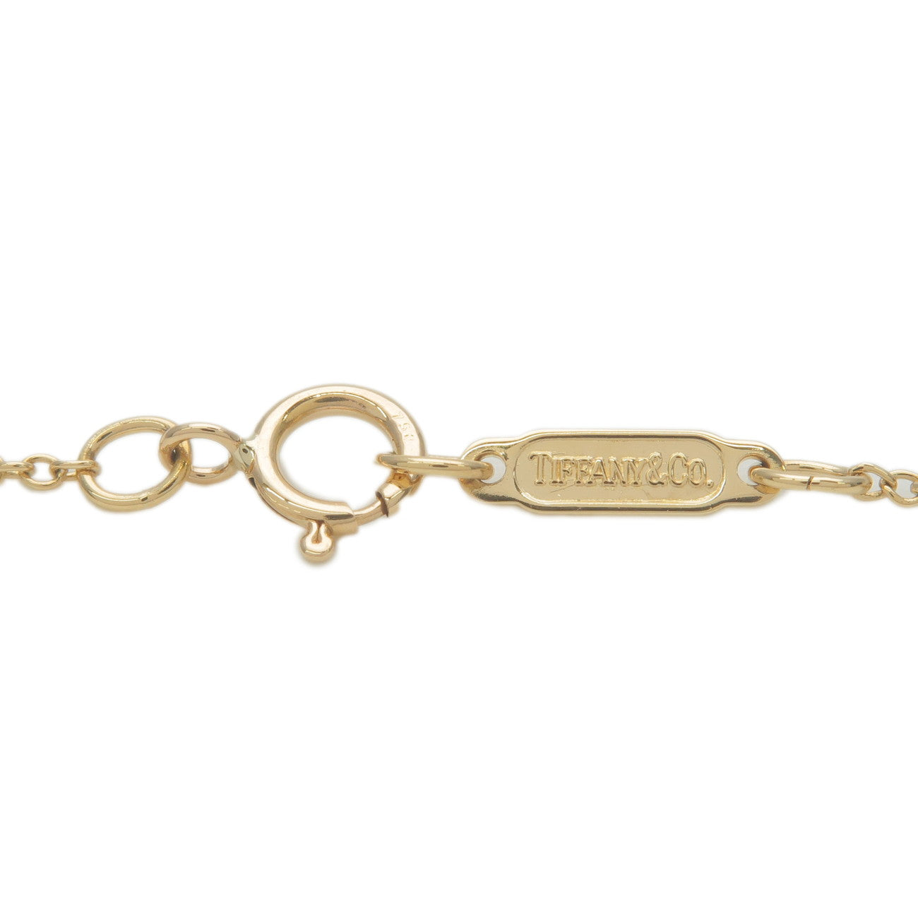 Tiffany&Co. Signature Diamond Necklace K18YG 750YG Yellow Gold