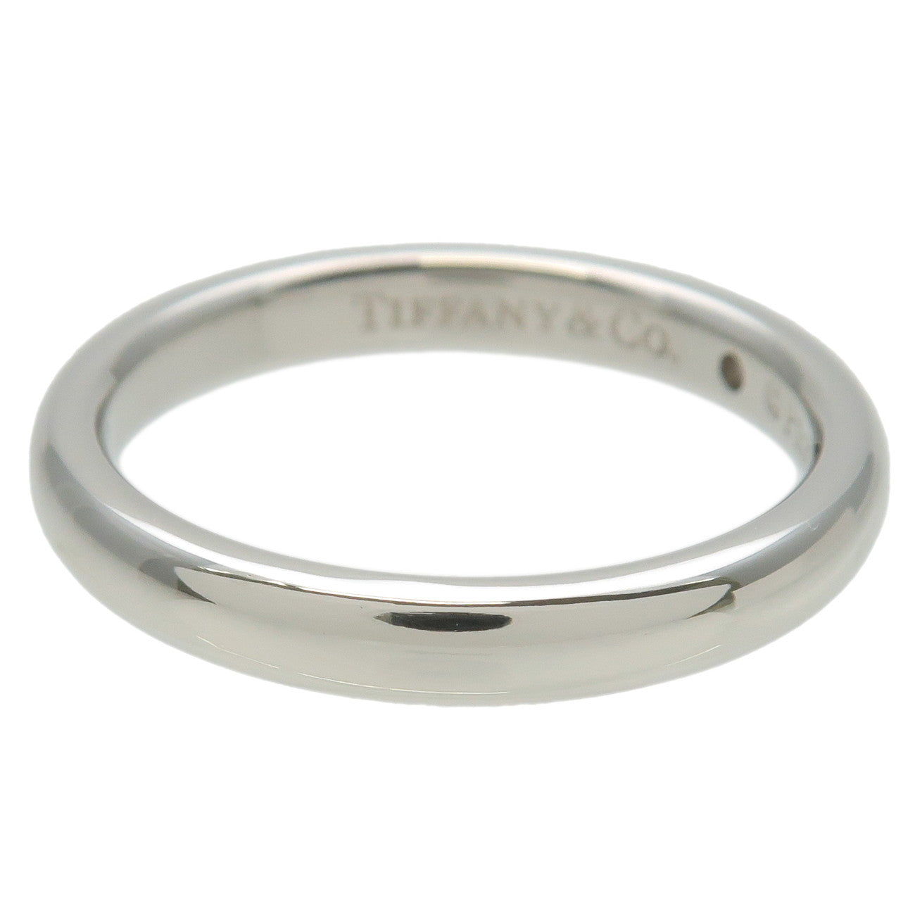 Tiffany&Co. Stacking Band Ring 1P Diamond PT950 Platinum US6