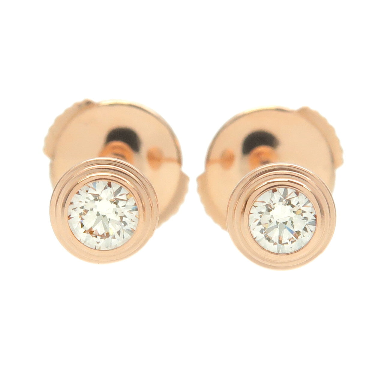 Cartier-Diamants-Legers-Earrings-SM-0.09ct-x2-K18-750-Rose-Gold