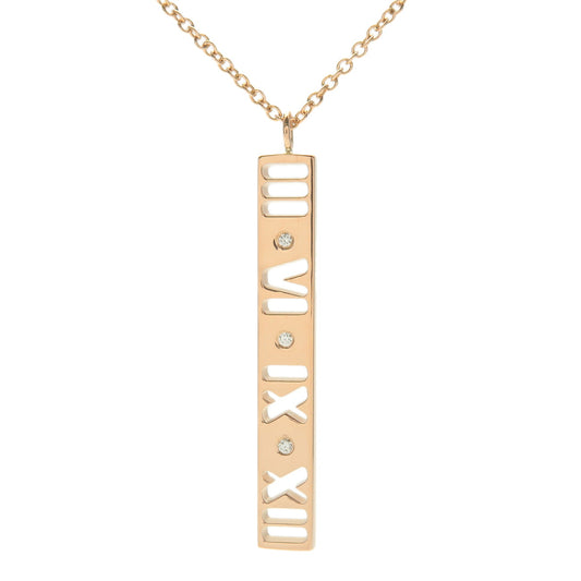 Tiffany&Co.-Atlas-Bar-Necklace-3P-Diamond-K18-750PG-Rose-Gold