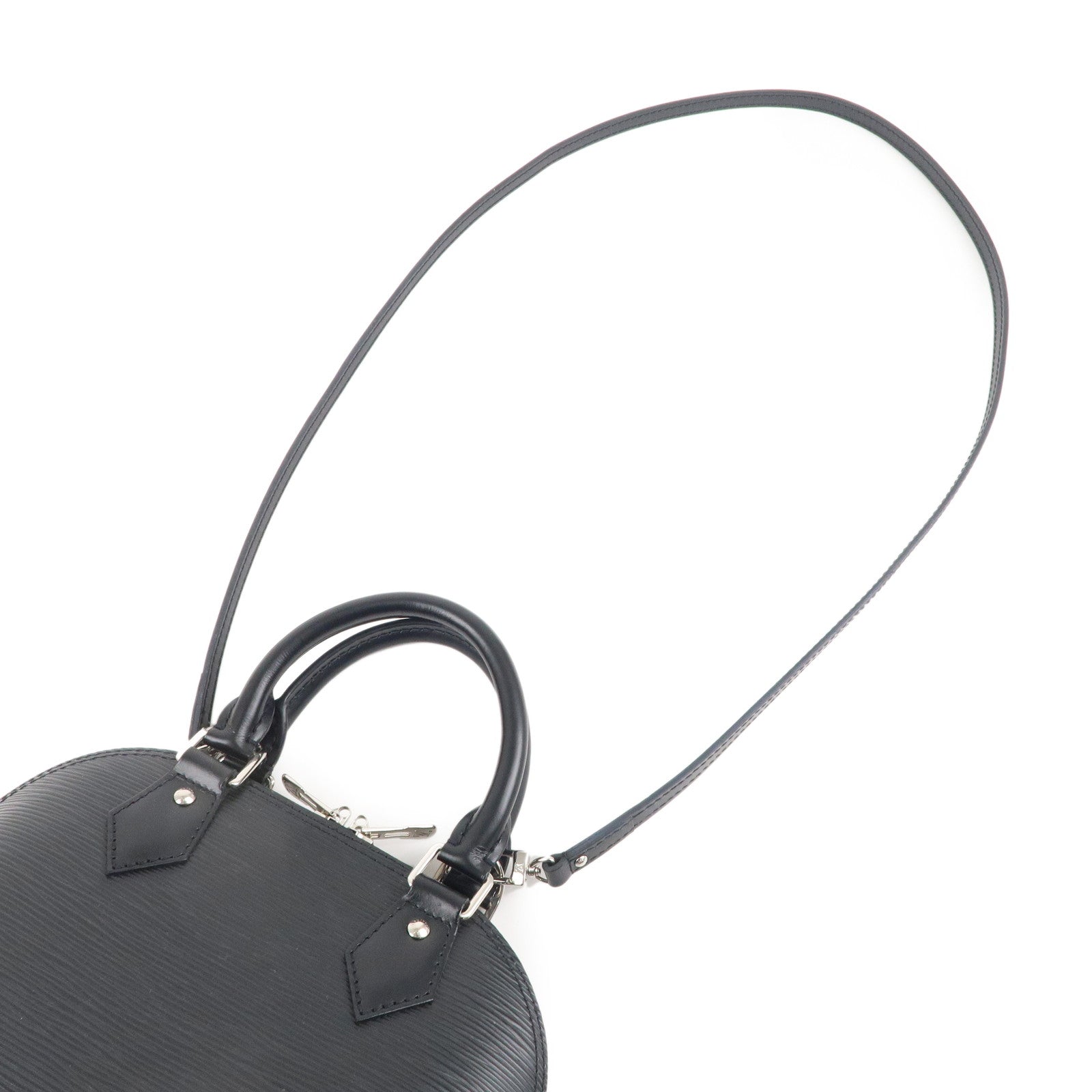 Louis Vuitton Alma BB Handbag Epi Leather Noir Black w/Storage Bag Padlock  Keys
