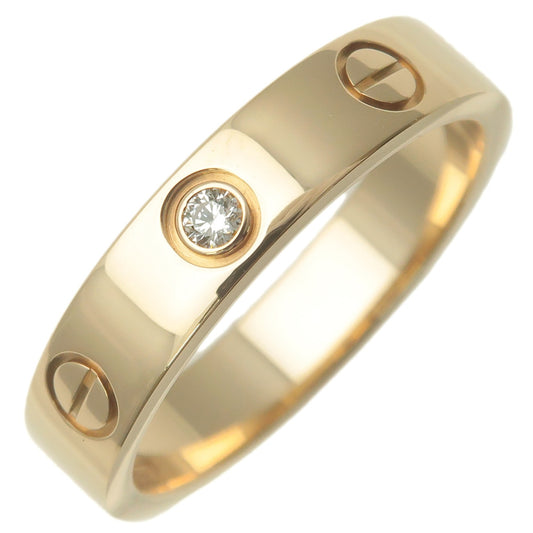 Cartier-Mini-Love-Ring-1P-Diamond-K18YG-Yellow-Gold-#51-US5.5