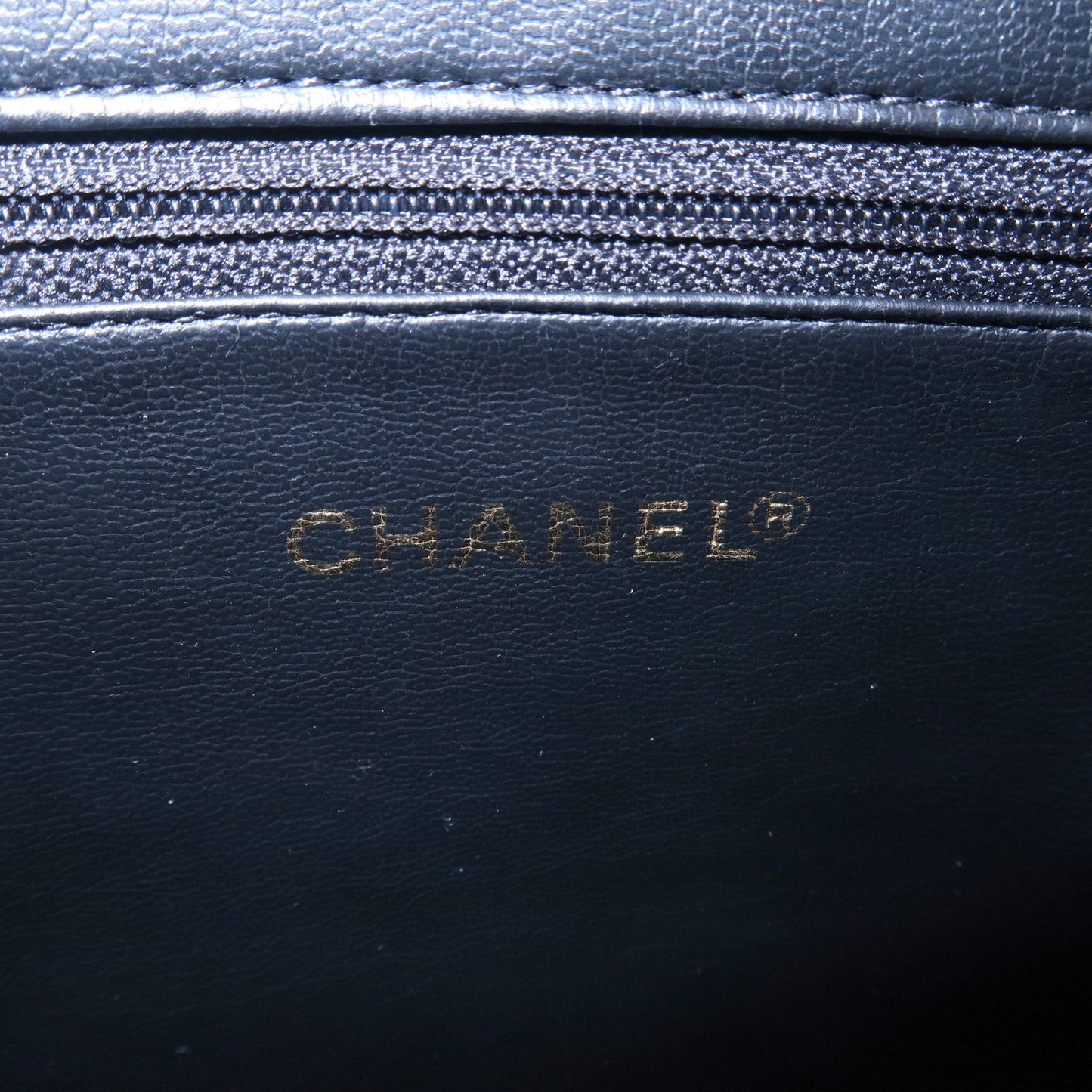 CHANEL Triple Coco Chain Caviar Skin Chain Tote Bag Black A03675