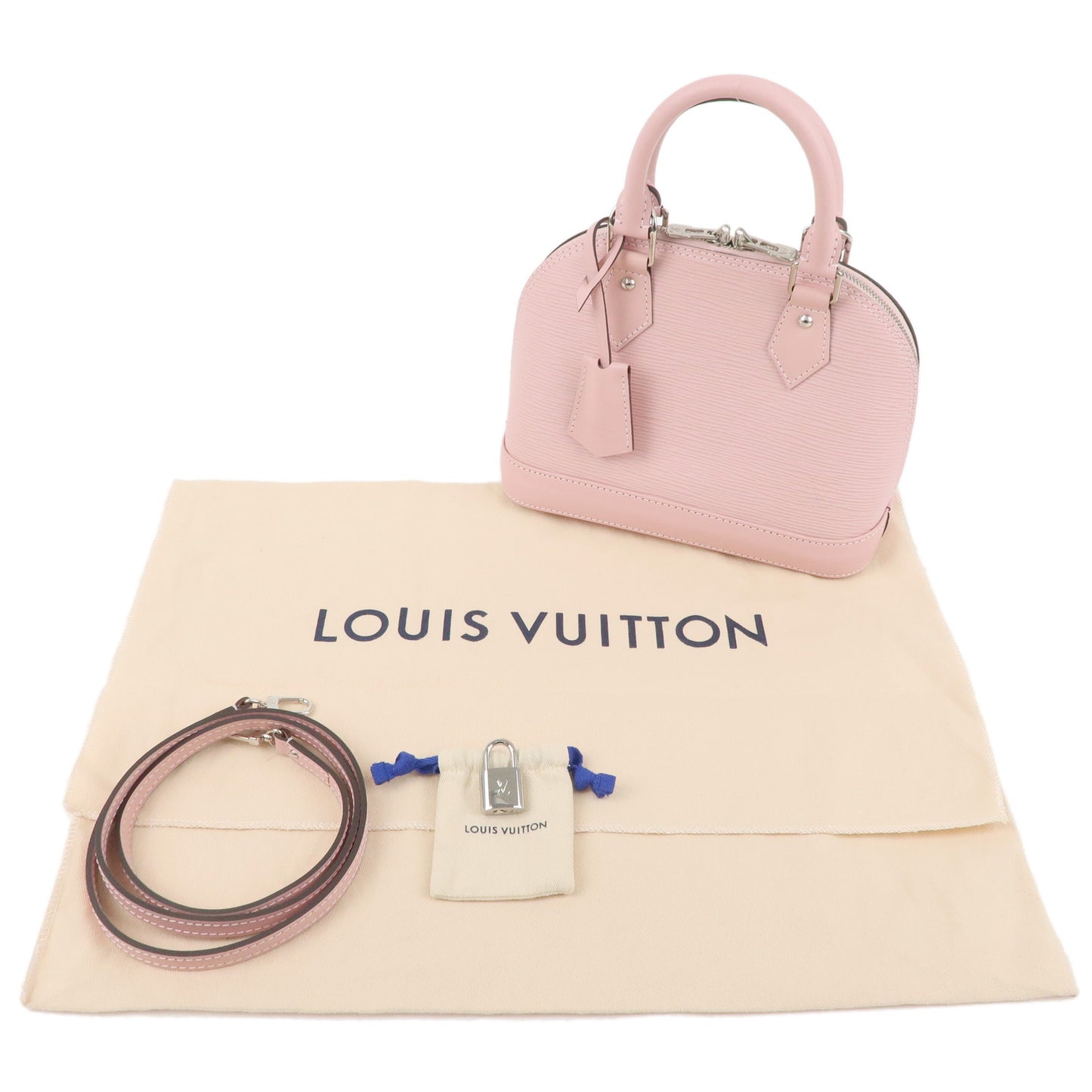 Louis Vuitton Epi Alma BB Rose Ballerine M41327 2 Way Bag A 270698