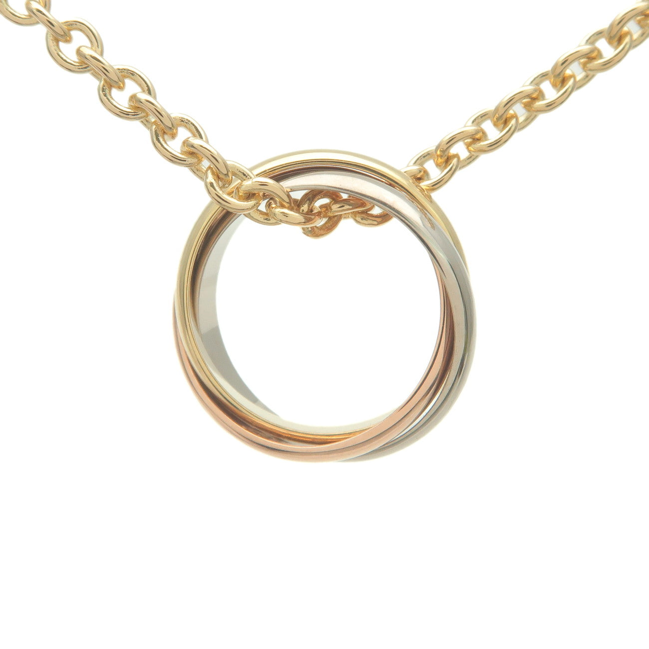 Trinity Necklace K18 750 Yellow/White/Rose Gold