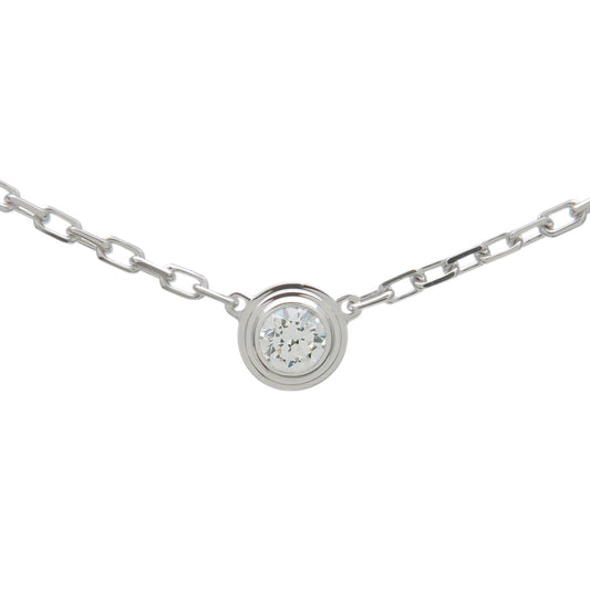 Cartier-Diamant-Leger-SM-1P-Diamond-Necklace-0.09ct-K18-Whte-Gold
