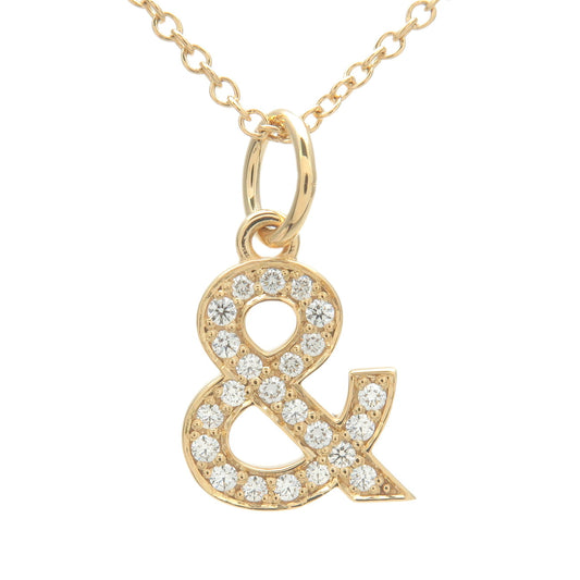 Tiffany&Co.-Ampersand-Diamond-Necklace-K18YG-750YG-Yellow-Gold