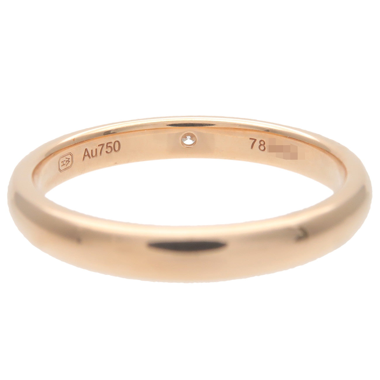 HARRY WINSTON Round Cut Marriage Ring 1P Diamond K18PG 750PG US7.5