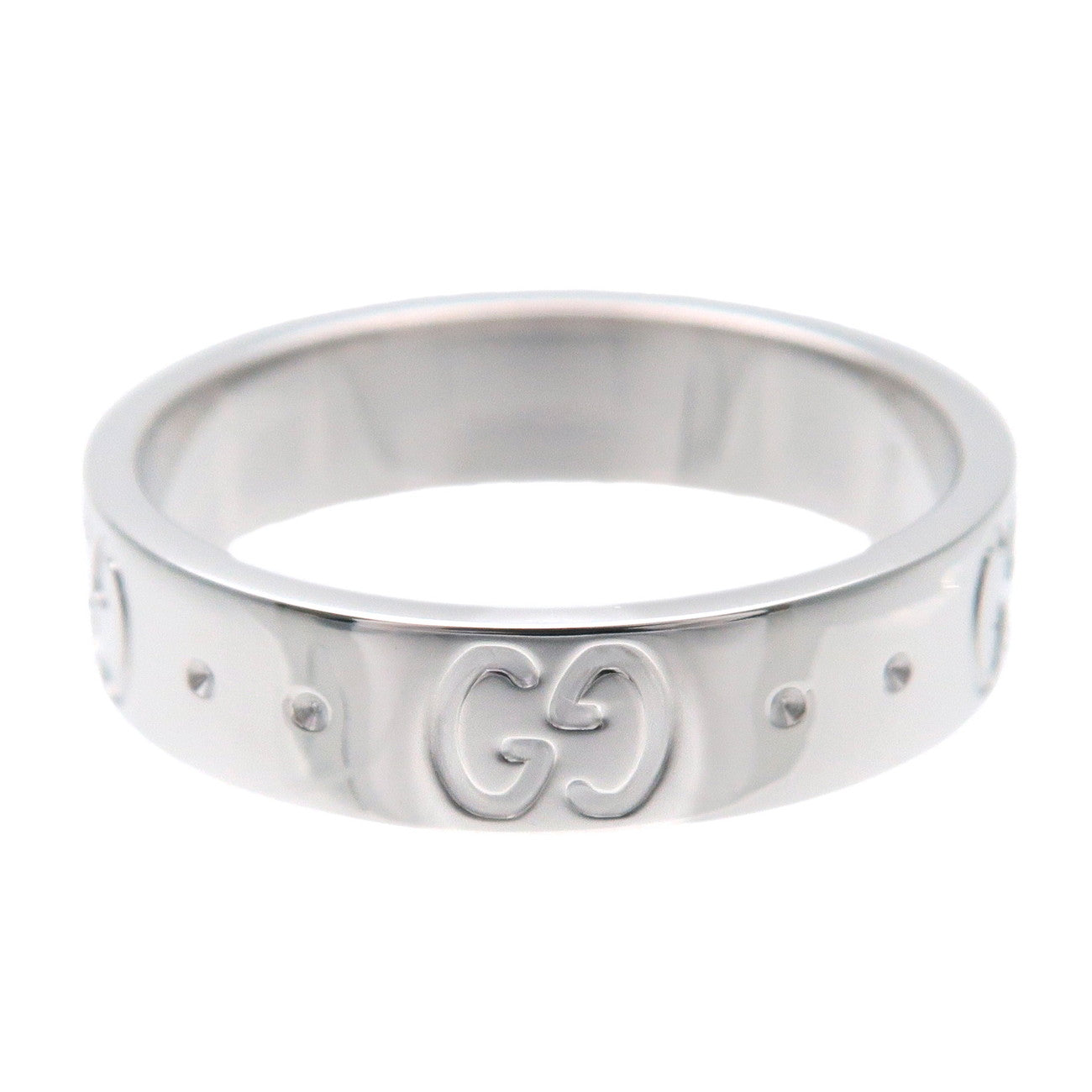 GUCCI-Icon-Ring-K18WG-750WG-White-Gold-#7-US4-EU47 – dct