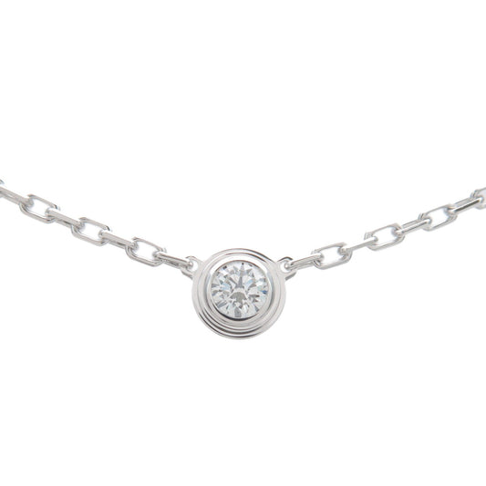 Cartier-Diamant-Leger-SM-1P-Diamond-Necklace-0.09ct-K18-750WG