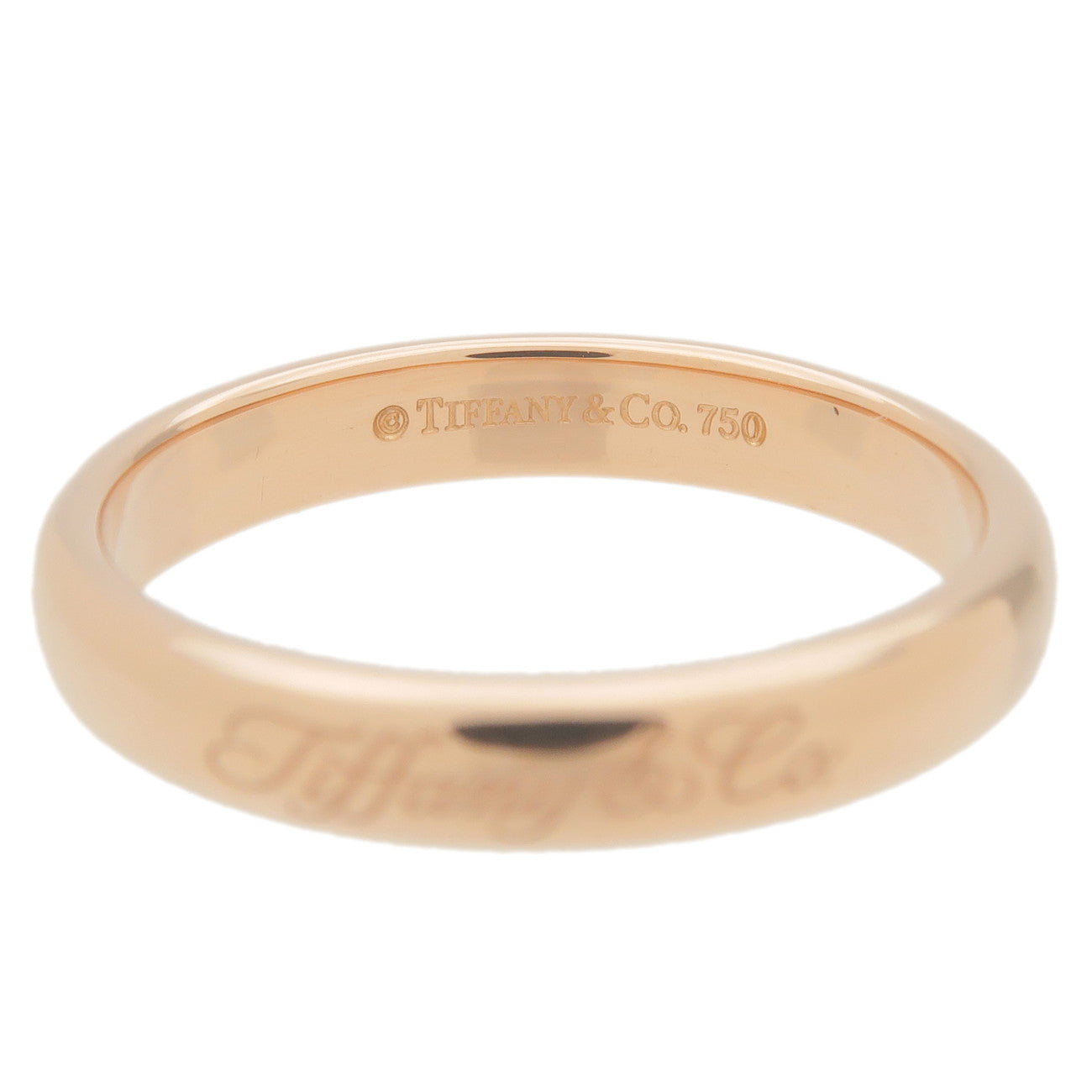 Tiffany&Co. Notes Lucida Band Ring K18 Rose Gold US5 EU49