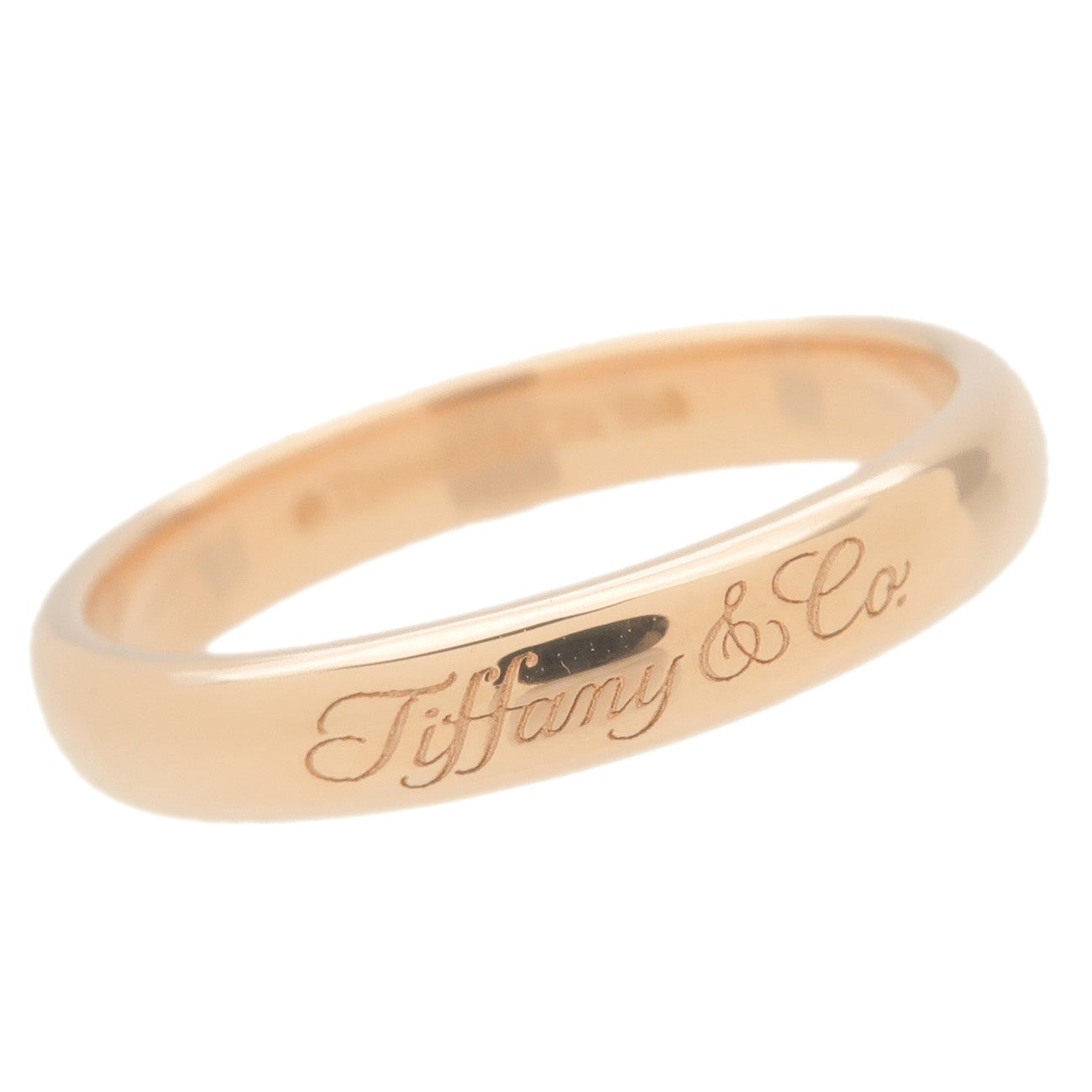 Tiffany&Co. Notes Lucida Band Ring K18 Rose Gold US5 EU49