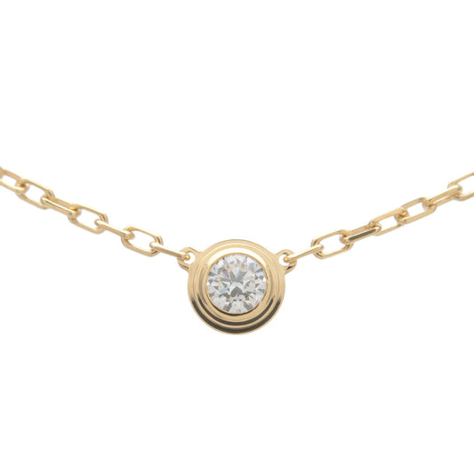 Cartier-Diamant-Leger-SM-1P-Diamond-Necklace-0.09ct-K18-750YG