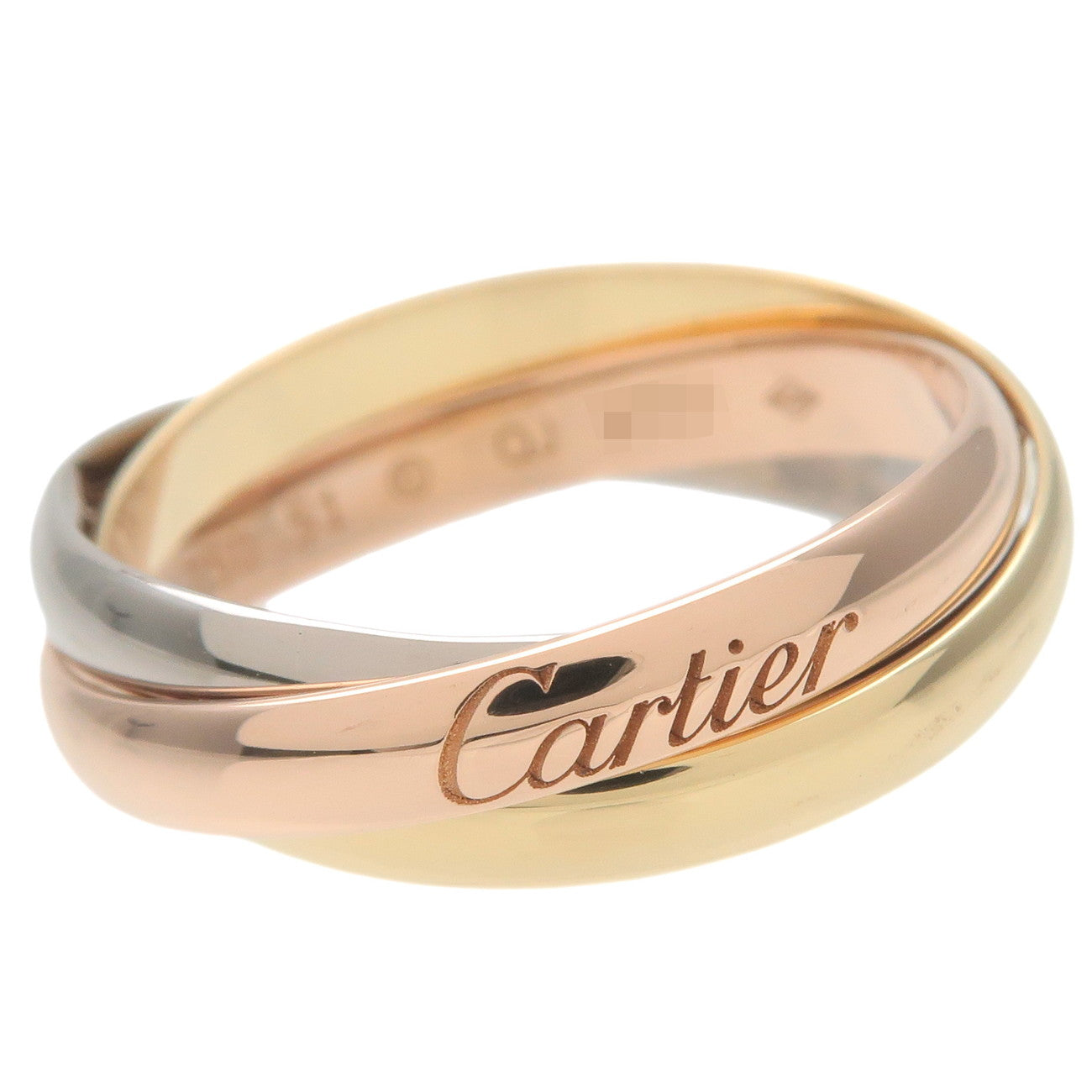 Cartier Trinity Ring SM K18 750 YG WG PG 51 US5.5 6 EU51.5