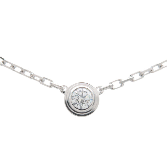 Cartier-Diamant-Leger-SM-1P-Diamond-Necklace-0.09ct-K18-750WG