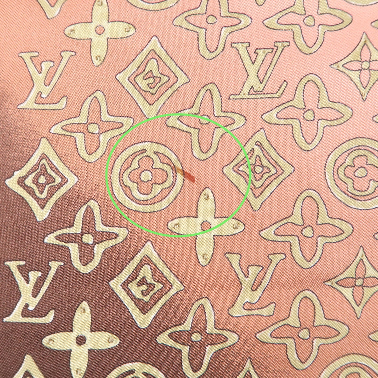 Louis Vuitton Monogram 100% Silk Scarf World Map Brown Pink