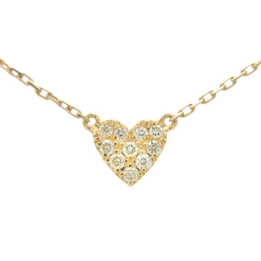 AHKAH-Heart-Pave-Diamond-Necklace-0.05ct-K18-750-Yellow-Gold