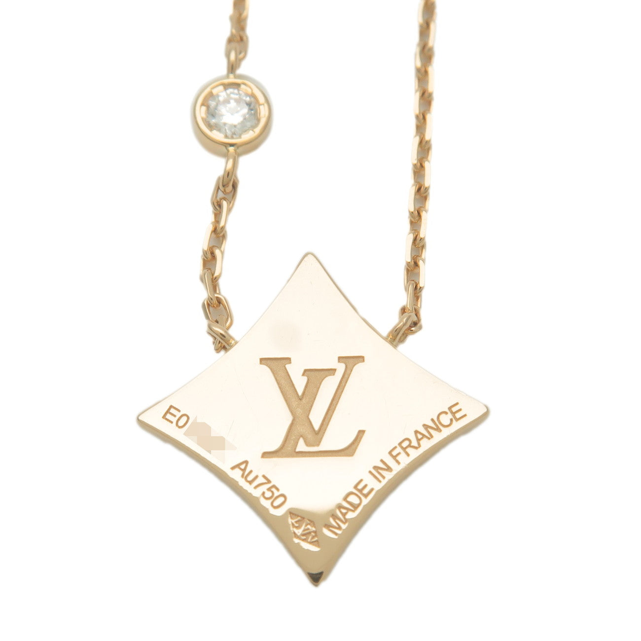 Louis Vuitton Pandantiff Star Blossom BB Necklace K18 YG Q93699