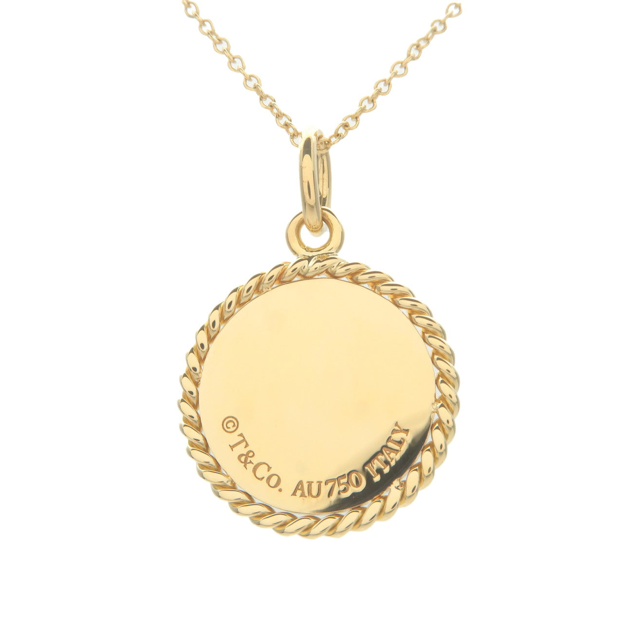 Tiffany&Co. Twist Round Necklace K18YG 750 Yellow Gold