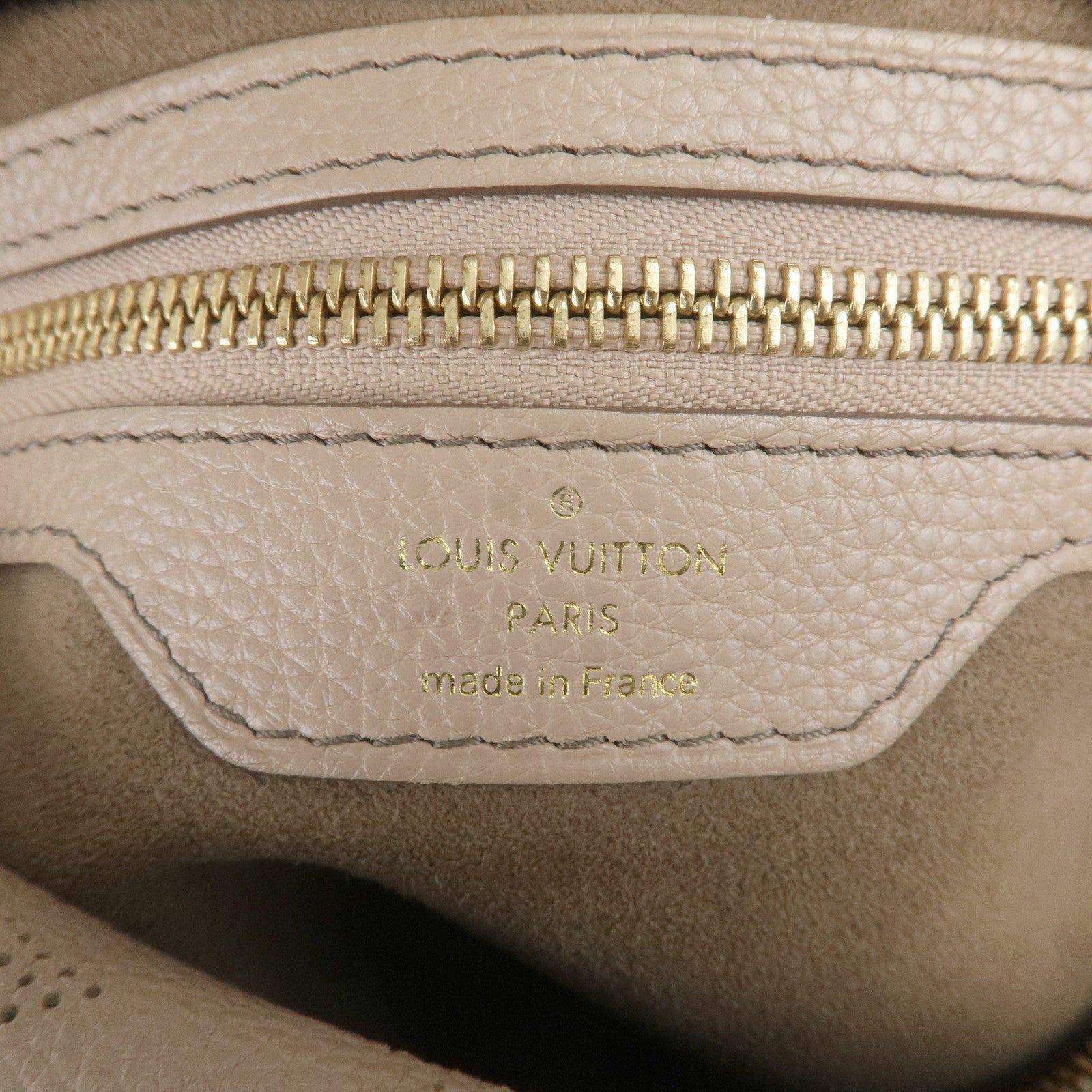 Louis Vuitton Brown Monogram Mahina Leather Selene MM Bag Louis