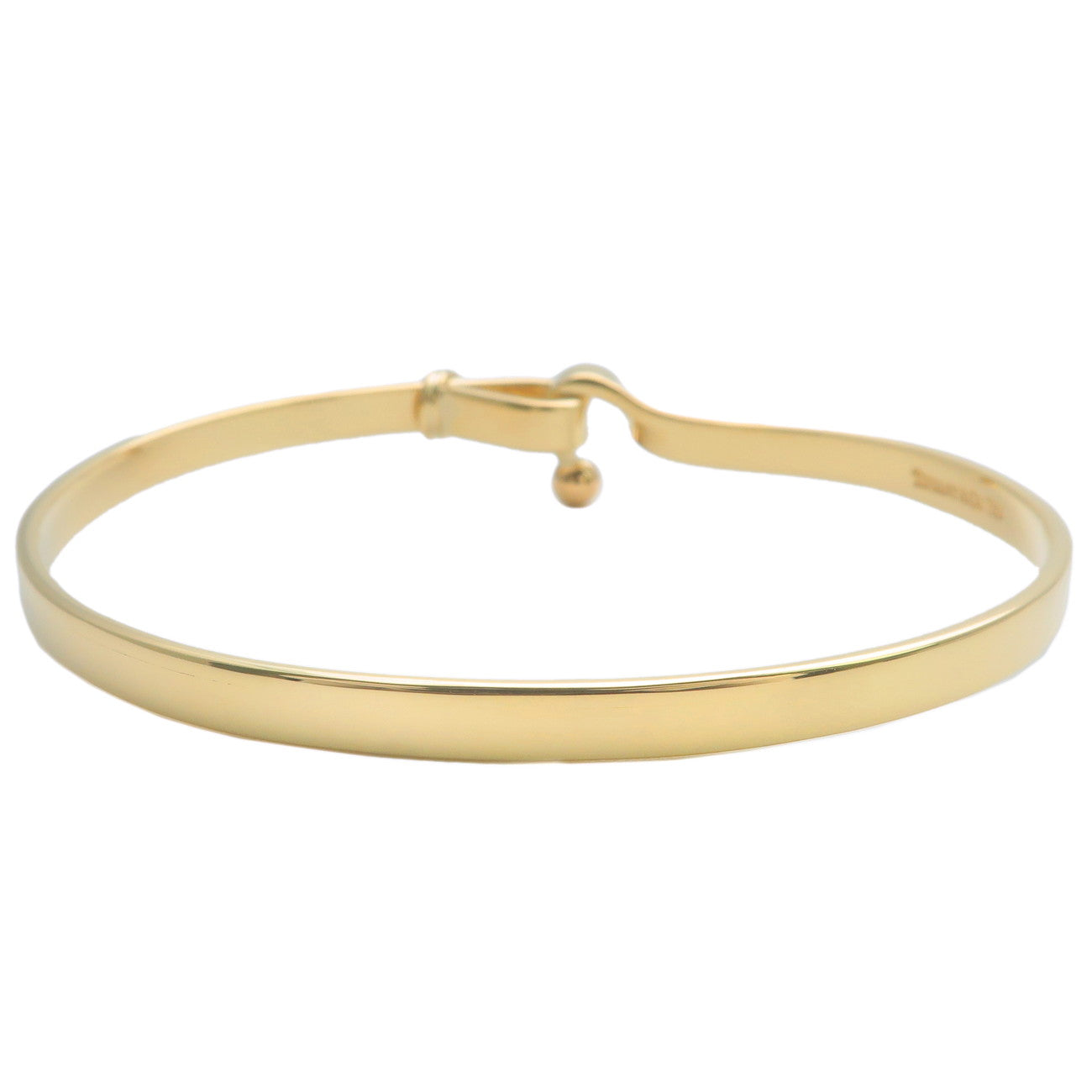 Tiffany&Co. Hook & Eye Bracelet Bangle K18YG 750 Yellow Gold