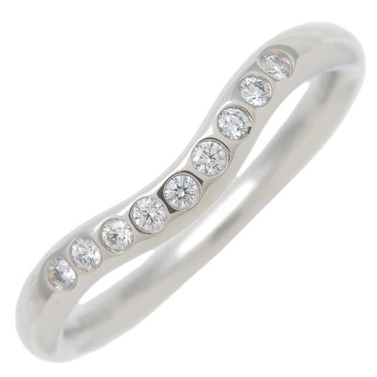 Tiffany&Co.-Curved-Band-9P-Diamond-Ring-PT950-Platinum-US4.5
