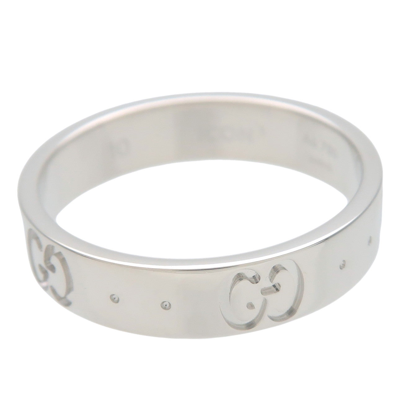 GUCCI-Icon-Ring-K18WG-750WG-White-Gold-#10-US5-5.5-EU50 – dct