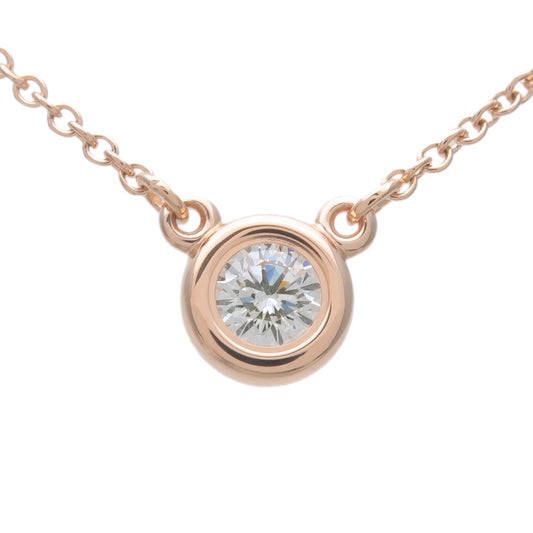 Tiffany&Co.-By-the-Yard-1P-Diamond-Necklace-0.17ct-K18PG-Rose-Gold
