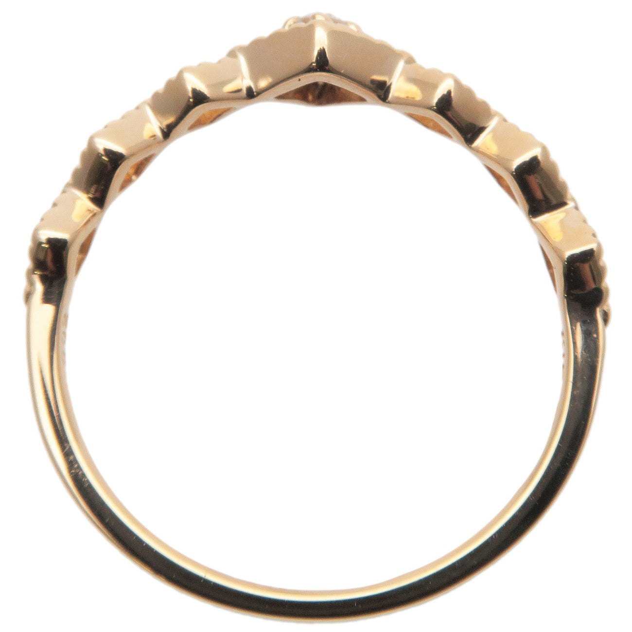 ete Diamond Ring 0.02ct K18YG 750YG Yellow Gold US5-5.5
