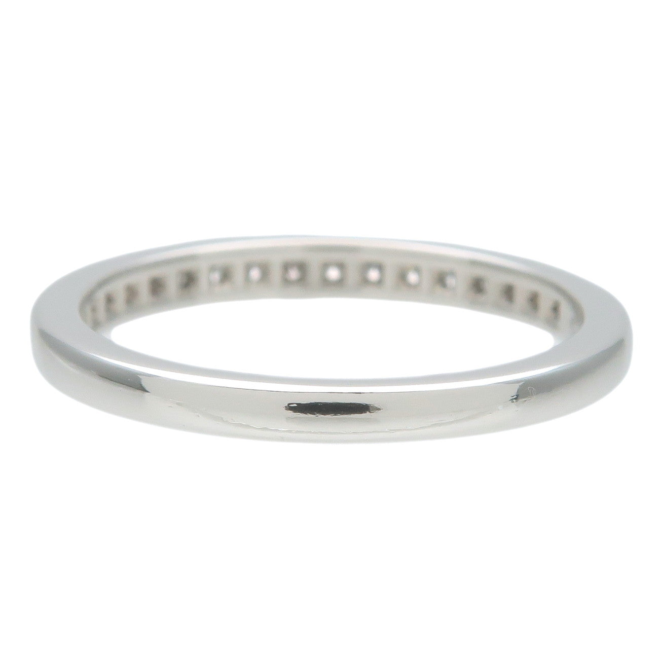 Tiffany&Co. Half Circle Channel Setting Diamond Ring PT950 US5