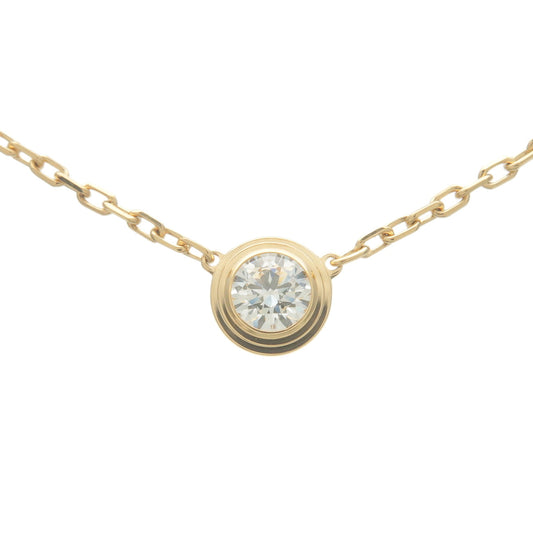 Cartier-Diamant-Leger-LM-Diamond-Necklace-0.19ct-K18-Yellow-Gold