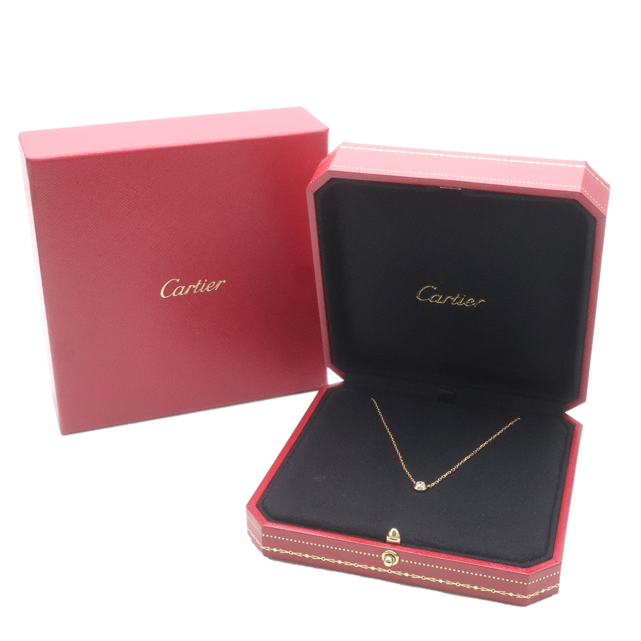 Cartier d'Amour small 18ct yellow-gold and 0.09ct diamond necklace–  buyinstor
