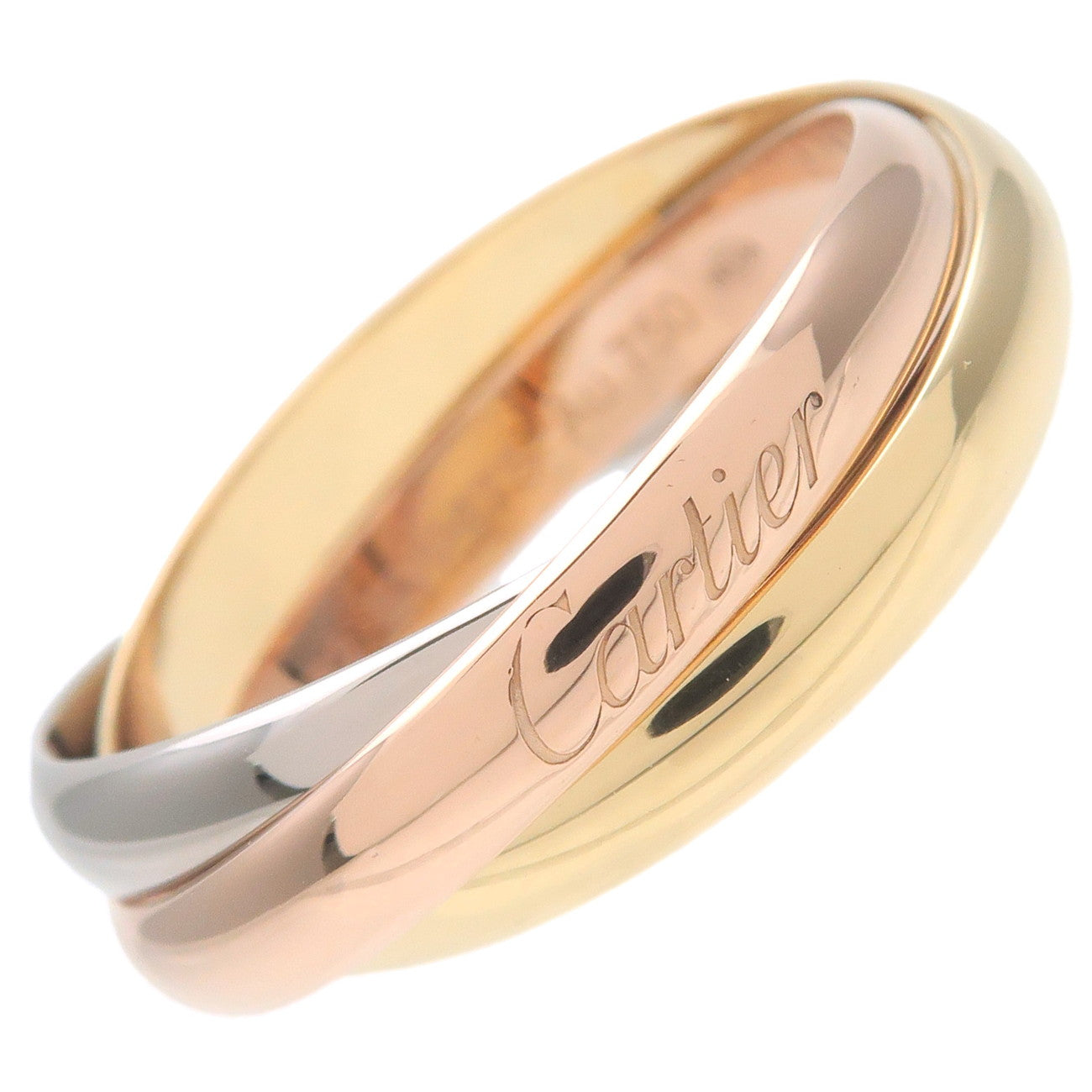 Cartier-Trinity-Ring-SM-K18-750-YG/WG/PG-#52-US6-6.5-EU52.5